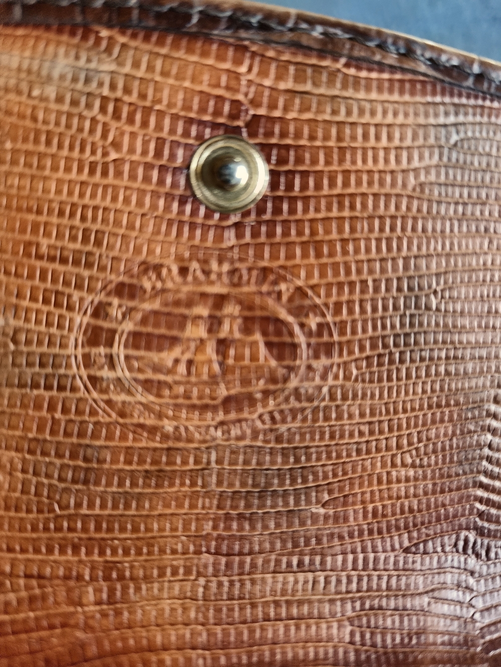Vintage Brahmin Croc-Embossed Leather Wallet - Picture 11 of 11